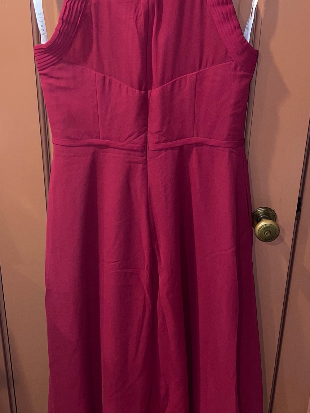 Sleeveless Azazie Burgundy Bridesmaids Dress